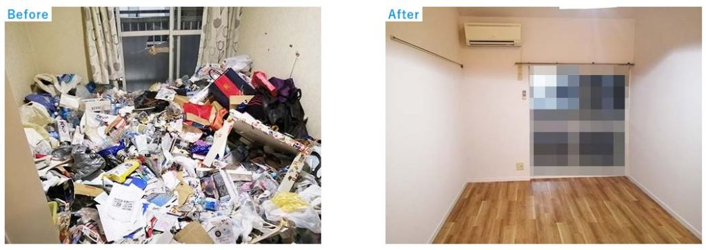 特殊清掃とゴミ屋敷整理_1Kロフト付きマンション