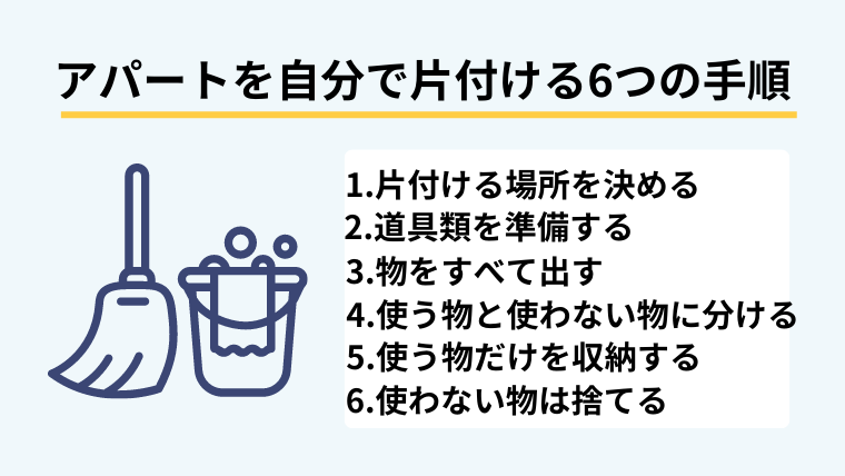 アパートを自分で片付ける6つの手順