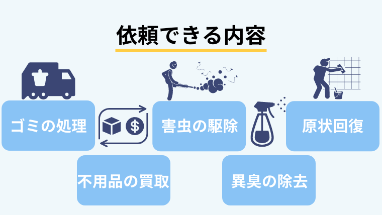家の片付け業者に依頼できる内容