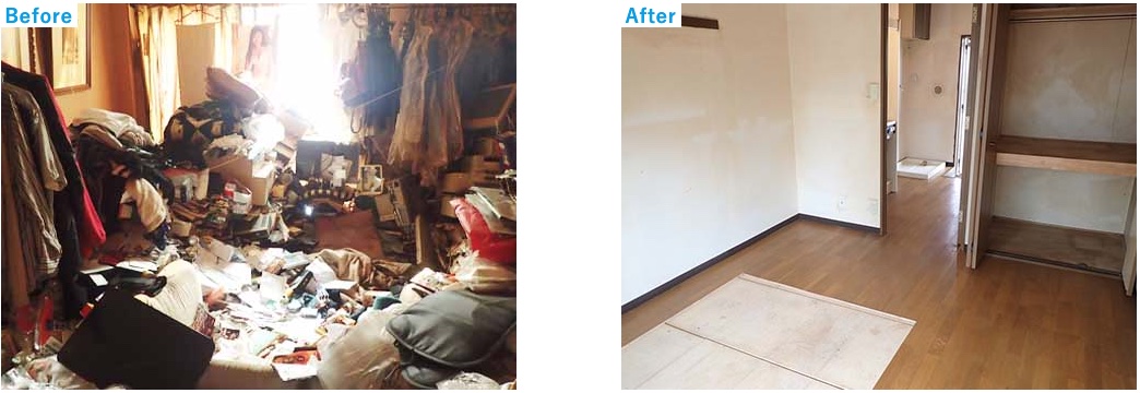 ブルークリーンでゴミ屋敷を掃除した事例