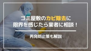 ゴミ屋敷のカビ除去は１人で悩まず業者に相談！再発防止策も解説