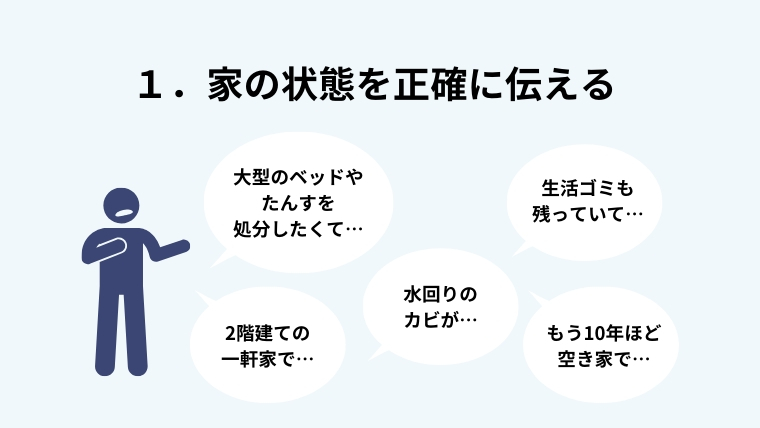 家の状態を正確に伝える