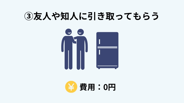 ③友人や知人に引き取ってもらう