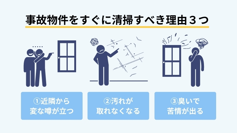 事故物件はすぐに特殊清掃を依頼すべき！