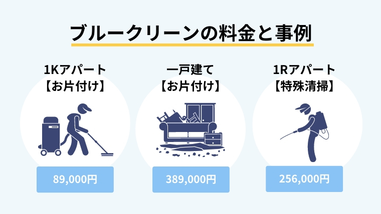 ブルークリーンの利用料金はどれくらいかかる？実例を交えて紹介！