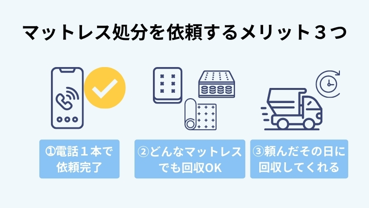 マットレスの処分は不用品回収業者に依頼が楽！