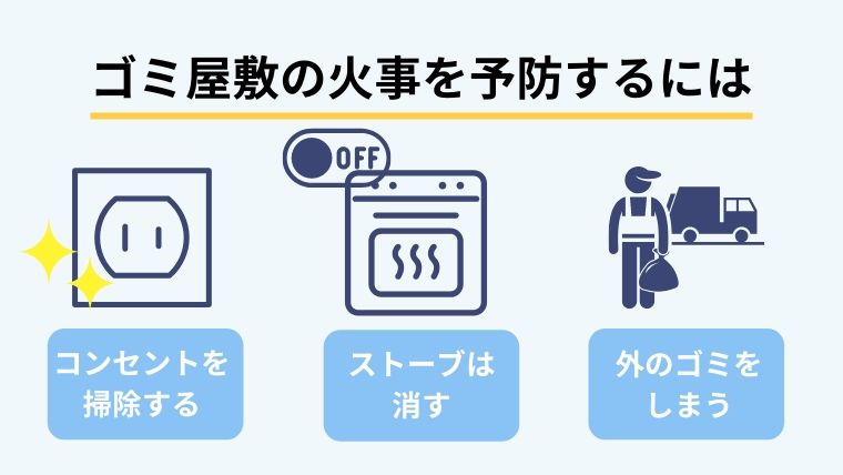 ゴミ屋敷の火事を予防するには