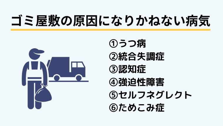 ゴミ屋敷に関わる病気